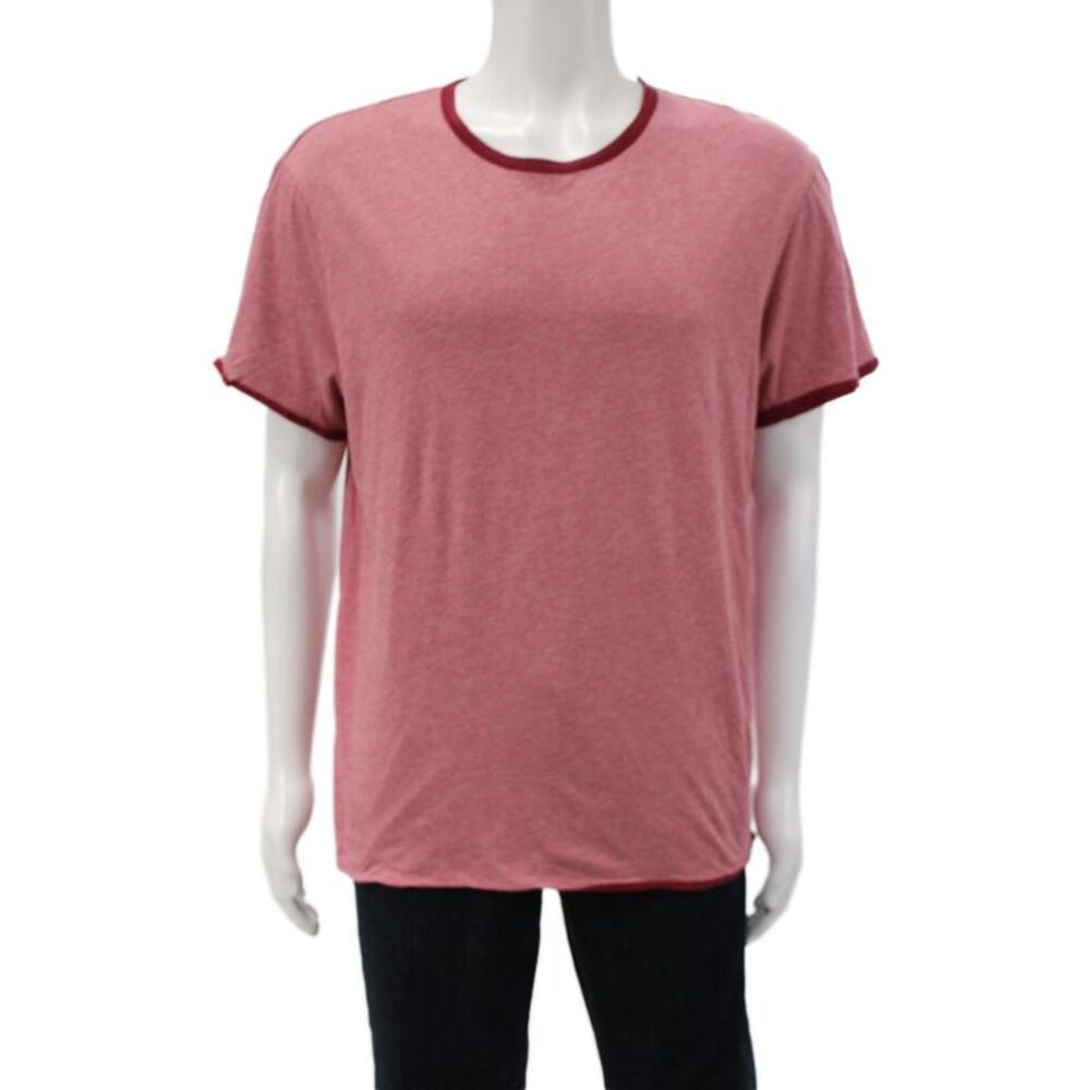 John Varvatos Mens Pink Cotton Crew Neck Short Sleeve T-Shirt Size XL